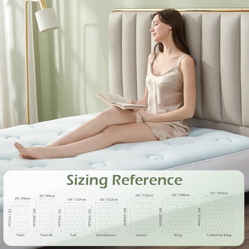 Hansleep Full Size Memory Foam Mattress Pad Topper, Full Foam Mattress Topper Viscose Derived from Bamboo, Full Bed Mattress Pad Cover for Back Pain Relief, 78" x 80", White - Thumbnail 6