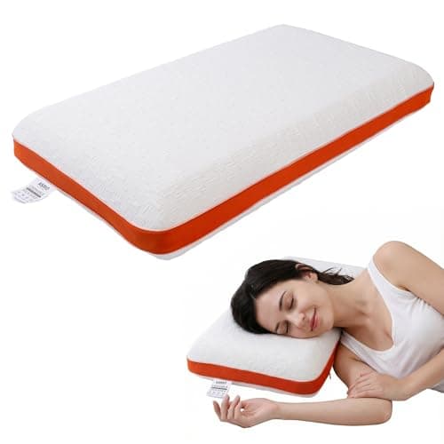 ASRIO 4D Silicone Grid Pillow: Cooling TPE Ergonomic Cervical Support for Neck Pressure Relief, Side & Back Sleepers, Washable (Queen (U.S. Standard), (Bread Pillow)) - Image 1