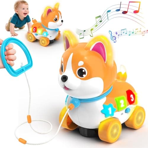 Baby Toys for 6-12-18 Month, 3-in-1 Musical Puppy Toy, Crawling & Walking Toys for 1 Year Old Boy Girl Gifts, Bilingual Learning Educational for 7 8 9 10 Months Developmental Toy - Image 1