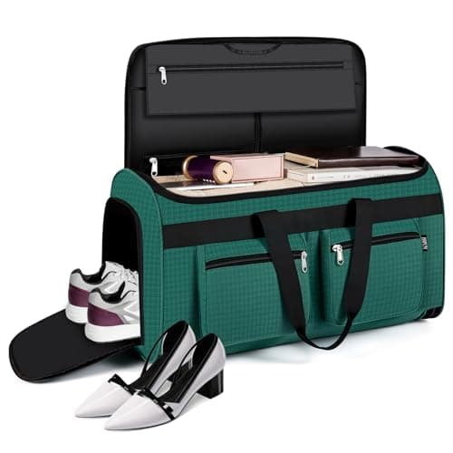 Convertible Garment Duffel Bags for Travel - Carry on Garment Duffle with Toiletry Bag Storage Bag Large Travel Duffel Bag 2 in 1 Hanging Suit Bag Weekender Bag for Men Women 3pcs Set - Thumbnail 2