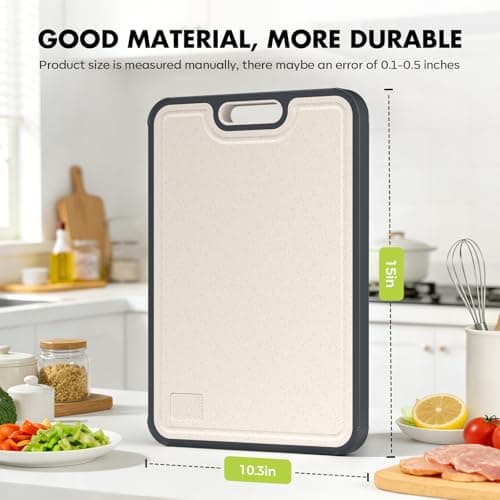Sumzzz Titanium Cutting Board for Kitchen, Cutting Board Double Sided Food Grade, Pure Titanium/PP, Easy to Clean Large Size 15”×10.3” - Thumbnail 5