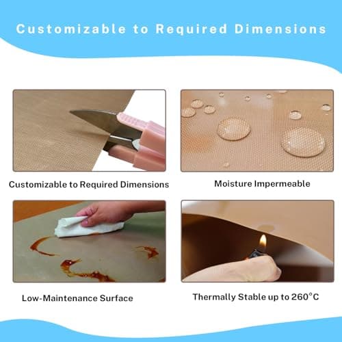 Sublimation Shirt Tool Kits, 8 T Shirt rulers, 3 Pack Teflon Sheet for Heat Press 12 x 16in, Heat Resistant Gloves with Silicone Bumps, 2 Rolls Heat Resistant Tape - Thumbnail 5