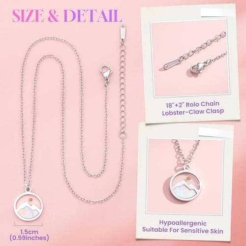 YLWJSP Stocking Stuffers for Teen Girls,Mustard Seed Necklace for Women - Hypoallergenic Rust-Free Fade Proof Christmas Gifts for Teenage Girls,Christian Gifts (Silver) - Thumbnail 3