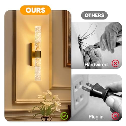 Linboro Battery Operated Wall Sconces Set of 2, Rechargeable Wall Lights | 16000mAh Long-Lasting Battery,Dimmable Cordless Sconce,No Wiring Needed for Bedroom,Living Room,Black 16.9-Inch - Thumbnail 6