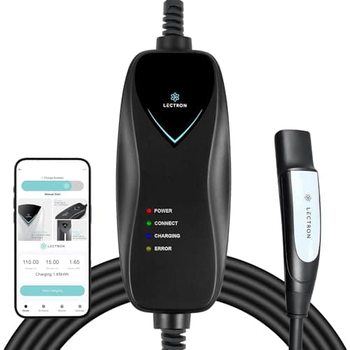Lectron Level 1 Tesla Charger (WiFi Version) - 120V, 15 Amp, NEMA 5-15 Plug, 16 ft Cord - Portable Electric Car Charger for Tesla - Compatible with All Tesla Models S/3/X/Y/Cybertruck & NACS Evs - Image 1