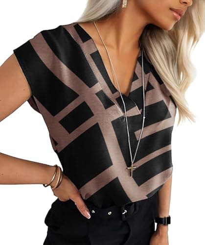 Lepunuo Summer Tops Women Cap Sleeve Shirts Beach Vacation Outfits Work Business Casual Tshirts - Image 1