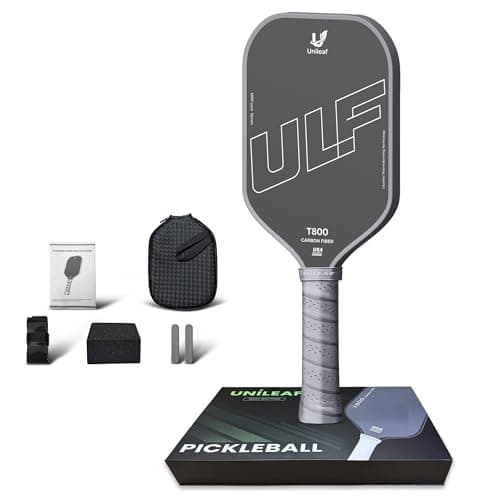 UNILEAF Pro Pickleball Paddle, T800 Raw Carbon Fiber, 16mm Full Foam Core (No Core Crush), Thermoformed Unibody Control Racket, 8.1oz, Premium Gift Box Set with Cover for Advanced Players - Image 1