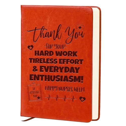 QDWXDEL Nurses Week Gifts,A5 Hardcover Leather Journal for Women, Nurse Gifts Journal Notebook for Work,Nurse Gifts for Women (Thank You Nurse) - Image 1