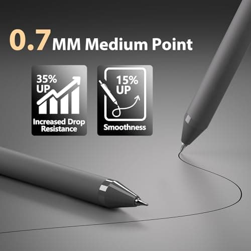 JIMMIDDA 44 Pack Gel Pens 0.7mm Black Ink Pen Set - Thumbnail 2