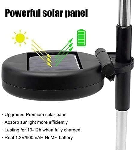 HFLYJPYW Solar Firework Lights 2Pcs Garden Lights Outdoor Waterproof, 120 LED with 8 Modes Twinkling and Steady-On, Festive daysStarburst Lights for Path, Patio, Yard (Warm White) - Thumbnail 2