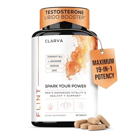 Mens Testosterone Booster & Libido Booster for Men - for Prime Strength, Energy & Vitality with Tongkat Ali, Maca, Zinc & Boron - Premium Mens Testosterone Supplement & Libido Complex - 60 Tablets - Image 1