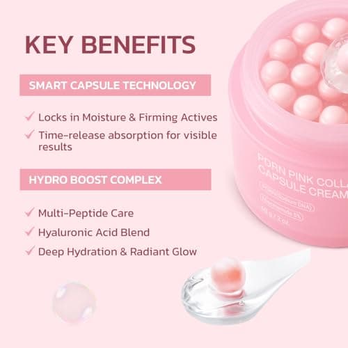 Jorceray PDRN Pink Collagen Capsule Cream – Salmon PDRN - Dual Texture Barrier Repair Moisturizer | Salmon DNA + 5% Niacinamide 2oz - Thumbnail 5