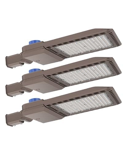 G GJIA LED Parking Lot Light, 200W, 28000LM 5000K Daylight, LED Shoebox Light with Dusk to Dawn Photocell,Slipfitter Mount, IP66 Waterproof Parking Lot Light for Parking Lot Street Roadway,3 Pack