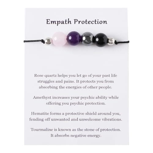 PNNY AMDA Protection Bracelets for Women: Black Obsidian Tourmaline Hematite Evil Eye Beaded Bracelets – Anxiety Bracelet for Women Men Courage Gifts (Empath protection) SL-LY-FZHUHE - Image 1
