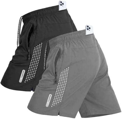 CANGHPGIN 2 Pack Mens Workout Athletic Shorts 7 Inch Quick Dry Gym Short with Pockets, Tennis Sport Running Shorts for Men - Image 1