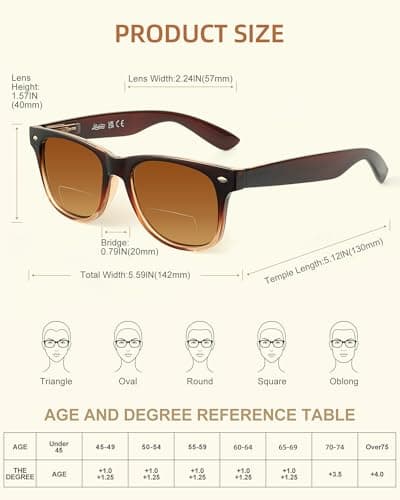 LADEESSE 3 Pack Bifocal Reading Sunglasses for Women, UV400 Sun Readers Glasses Spring Hinge Outdoor Sunglasses +1.75 - Thumbnail 2