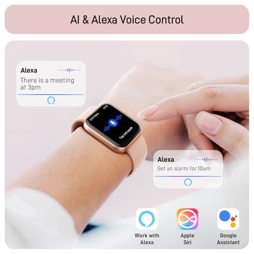 Tensky Smart Watch for Women Android & iPhone, Alexa Built-in, 1.8" Touch Screen Fitness Tracker with Answer/Make Calls, 3ATM Waterproof Heart Rate/Sleep/SpO2 Monitor, Pedometer, 100+ Sport Modes - Thumbnail 5
