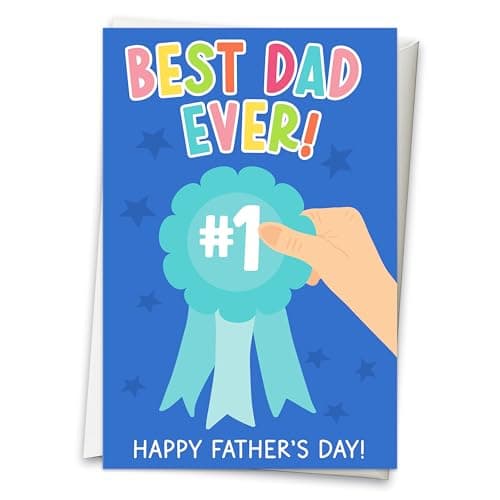 Hadley Designs Happy Father's Day Card from Son or Daughter - Fathers Day Cards from Kids, Fathers Day Card for Son Husband Brother Uncle Son-in-law or Father-in Law - Image 1