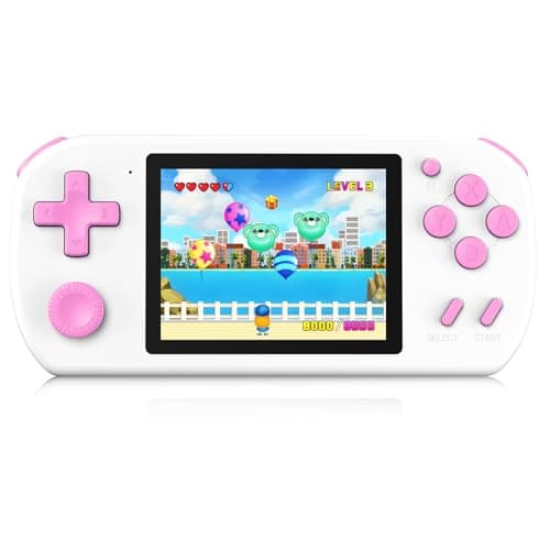 TEBIYOU Handheld Games for Kids Built-in 218 Video Games, Portable Kids Travel Toys for Ages 4-13 with Rechargeable Battery 3.0" HD Screen, Mini Gaming Player Birthday Gifts for Boys Girls (White) - Image 1