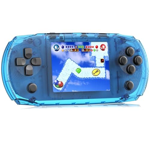 16 Bit 3.2" IPS Large Screen Handheld Game Console for Kids Preloaded 100 Retro Video Games, Portable Gaming System Rechargeable Battery, Mini Travel Electronic Toy Gifts for Boys Girls (Blue)