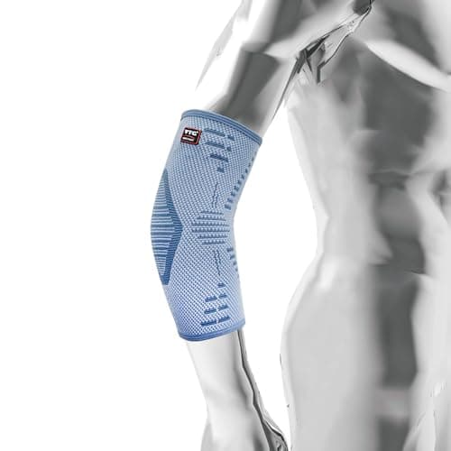 VTG SUPPORT 1Pc Elbow Support Cover - Elbow Compression Sleeves for Pain Relief - Arm Support Forearm Pads Braces for Multiple Sports - Tennis Golfers Weightlifting Workouts Unisex (L【26-29 CM（9-11¼ ″）】) - Image 1
