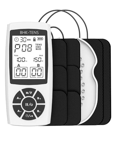 BHK-TENS EMS Muscle Stimulator for Pain Relief Therapy, Electronic EMS TENS Unit Machine for Shoulder Pain Relief, Tens Massager for Neck Pain Relief, Sciatica Pain Relief - Image 1
