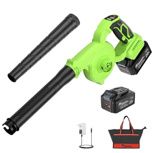 Leaf Blower- Brushless Electric Cordless Leaf Blower with Battery and Charger, 3 Speed Mode, Lightweight Cordless Blower for Blowing Leaves, Patio Cleaning, Blowers for Lawn Care and Dust