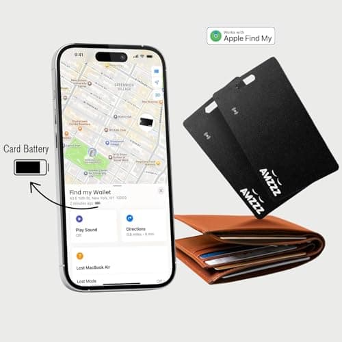 MFi Certified Wallet Tracker Card, Ultra-Slim 0.07in Rechargeable Item Finder, Compatible with Find My App (iOS Only), IP68 Waterproof Bluetooth Tracker Perfect for Wallets, Bags, Passport - Thumbnail 4