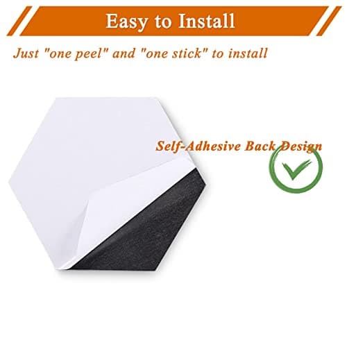 HULAVO 8Pcs Hexagon Felt Cork Board Tiles, Self Adhesive DIY Bulletin Board Pin Board for Office School Home Wall Decor Stickers Memos Photos Display (Black) - Thumbnail 5