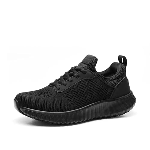 Bruno Marc Women's Non Slip Work Shoes Walking Black & Lightweight Food Service Chef Kitchen Restaurant Resistant Sneakers,Size 5,All Black,BWUMFO2501 - Image 1