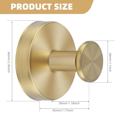 AuraHaven Upgrade Suction Cup Hooks for Shower,Heavy Duty Towel Hooks for Bathrooms, No Drill Suction Hooks for Inside Shower, Reusable Shower Hooks for Glass Doors & Windows(2 Pack Gold) - Thumbnail 2