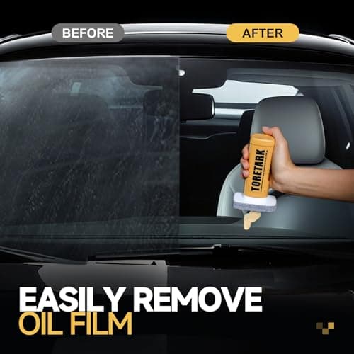 toretark Automotive Oil Film Cleaning Brush for Car Windows, Handheld Glass Oil Film Remover, TSCA Certified Windshield Cleaner, Easy to Apply & Clean - Glass Emulsion Cleaner - Thumbnail 2