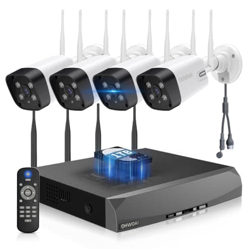 《130°Wide Angle & Dual Antennas》Wireless Security Camera System Outdoor, WiFi Cameras for Home Security with Expandable 16CH 4K NVR, Video Surveillance Systems DVR Kits - Image 1