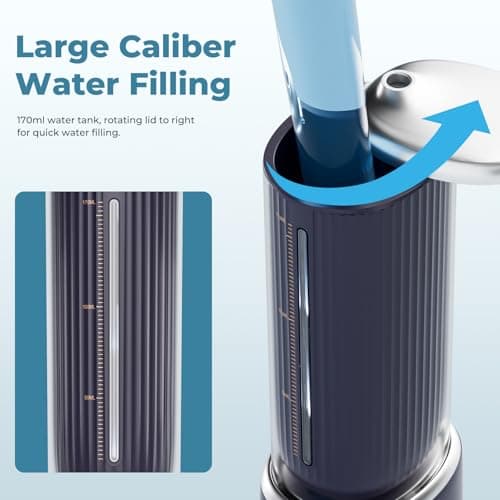 Cordless Water Flossers for Teeth, 4 Modes IPX7 Waterproof Irrigador Dental with 4 Tips, Rechargeable Water Pick Flosser for Sensitive Gums, Braces & Orthodontic - Thumbnail 6