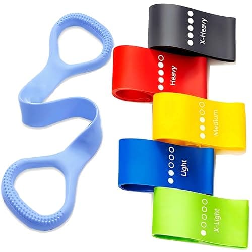 Resistance Bands for Working Out 6 Pack Resistance Bands for Arms,Elastic Pilates Flexbands for Physical Therapy Yoga, Stretch Exercice Loop Bands for Booty Legs - Image 1