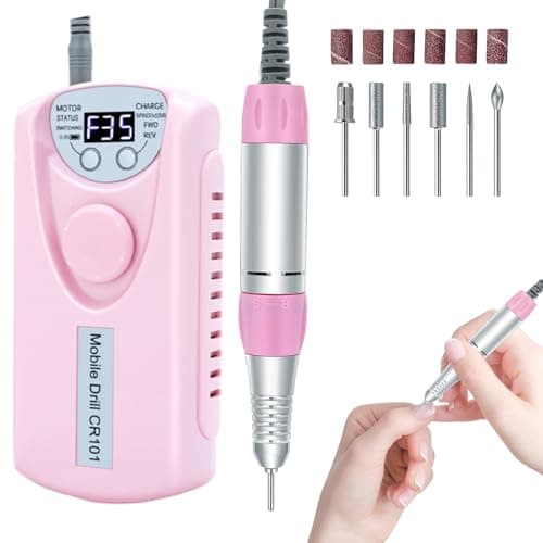 COYZU Electric Nail Drill Professional, 35000RPM Nail File Machine with Bits Set & Fast Cooling, Portable for Acrylic Gel Nail Polishing Removing, Manicure Pedicure at Salon & Home Use, Gift for Women - Image 1