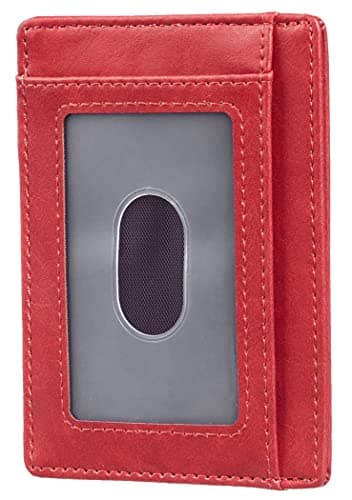 Travelambo Slim Wallet Front Pocket Minimalist Leather RFID Blocking Medium Size - Thumbnail 3