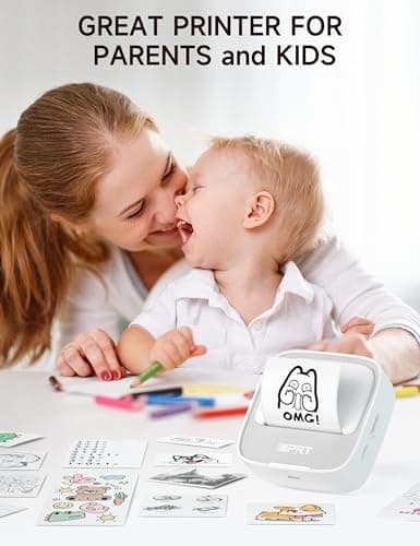 iDPRT Sticker Printer, Portable Sticker Maker Machine, Mini Inkless Bluetooth Thermal Printer for iPhone & Android, Pocket Printer for Labels, Barcodes, DIY Journaling, Kids Gift, Gray - Thumbnail 5