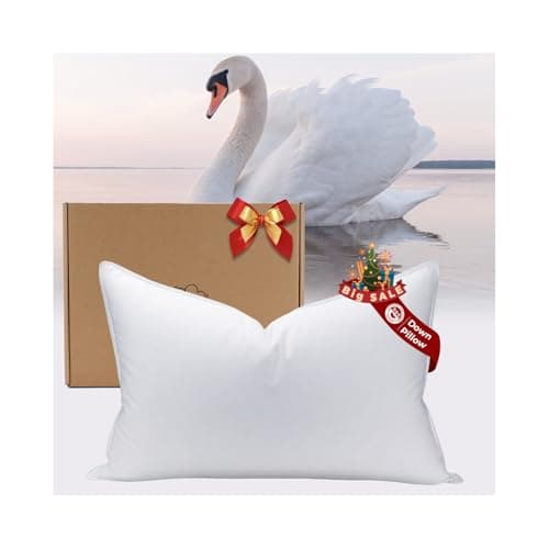 PlushHavenCloud White Goose Down Pillow Luxury Hotel Bed Pillow with 100% 900+ Fill Power, Goose Feather Pillow for Sleeping, 700TC Cotton Shell, King Size- Medium, 1 Pack - Image 1