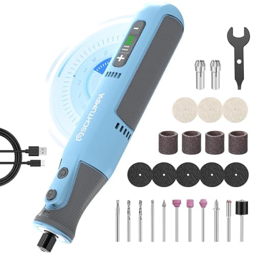 Schtumpa Rotary Tool Kit, Cordless Rotary Tool, 8V Rotary Tool with LED Lights, 5-Speed, 28000RPM, 2.0Ah Battery, 25 Accessories, for Carving, Engraving, Sanding, Polishing, Cutting and Pet Nails - Image 1
