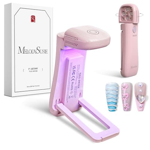 MelodySusie Cordless UV Nail Lamp with Fold-Out Stand,P-Art09F Foldable UV Light with 2-in-1 Lighting & Curing Function, Rechargeable, Flash Cures All Soft Gels Especially Half-Cured, Base & Top Coat - Image 1
