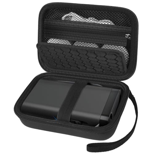 Comecase Case Compatible with Nelko P21/ for Phomemo D30 D35 Label Maker Machine, for JADENS D11/ for SUPVAN Mini Labeler Sticker, Labler Maker Storage for Tape&Accessories - Black