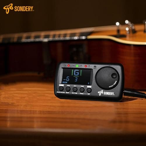 Sondery Digital Vocal Metronome Tuner Rechargeable for Guitar Bass Violin - Thumbnail 6