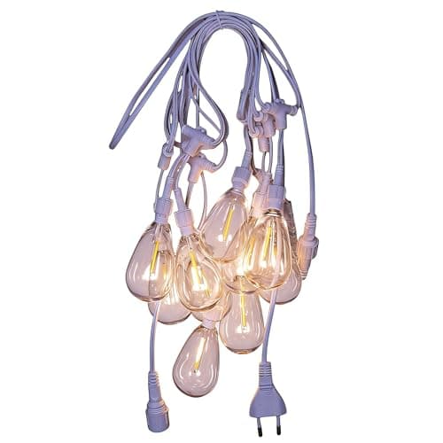 ATHSOOBZ 48FT LED Outdoor String Lights with 15 Edison Shatterproof Bulbs, Weatherproof Strand, Commercial Grade Patio Lights, Decorative for Garden or Patio, Warm White - Image 1