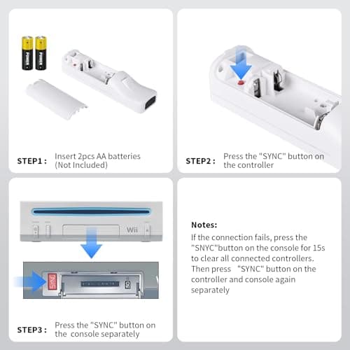Zamia 2 Packs Upgrade Controller with Silicone Case and Wristband,Remote Controller with Nunchunk Compatible for Wii/Wii U Games(White) - Thumbnail 4