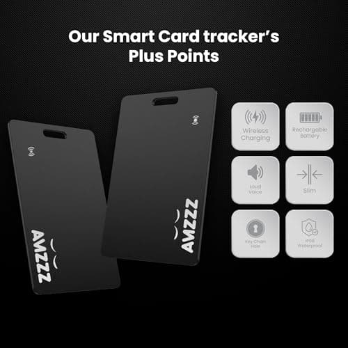 MFi Certified Wallet Tracker Card, Ultra-Slim 0.07in Rechargeable Item Finder, Compatible with Find My App (iOS Only), IP68 Waterproof Bluetooth Tracker Perfect for Wallets, Bags, Passport - Thumbnail 2