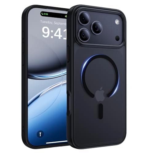 Shiiuou Magnetic for iPhone 17 Pro Max Case, [Anti-Slip] [Military-Grade Drop Protection] [Camera Protection] Skin-Friendly Slim Matte Shockproof Protective Case for iPhone 17 Pro Max, Black - Image 1
