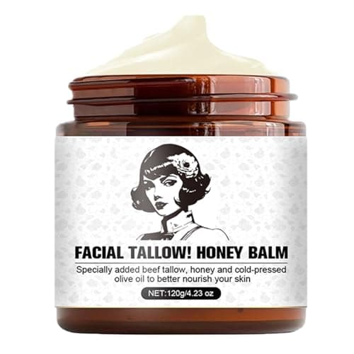 Tallow and Honey Balm - 2025 Natural Beef Tallow Cream for Skin, 4.23 OZ Tallow Face Moisturizer for Cracked & Dry Skin, Hydrating Deeply Nourishing Organic Beef Tallow Cream for Face & Body Skin Care - Image 1