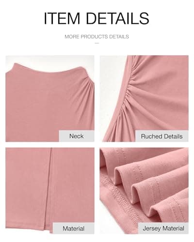 BTFBM Women Bodycon Maxi Dress Long Sleeve Back Slit Ruched Elegant Party Cocktail Formal Fall Wedding Guest Dresses(Pink, X-Small) - Thumbnail 6