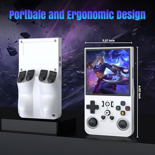 R36MAX Retro Handheld Game Console, 64GB Retro Gaming Console with 4.0 Inch Screen, Portable Video Game Consoles with 4000mAh Battery and Multiple Emulators, Open Linux System (Ivory) - Thumbnail 4